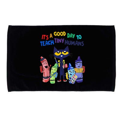 Its A Good Day To Teach Tiny Humans Cat Teacher Lover Microfiber Hand Towel