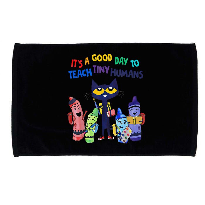 Its A Good Day To Teach Tiny Humans Cat Teacher Lover Microfiber Hand Towel