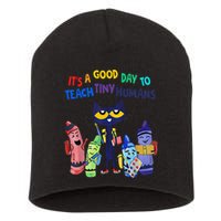 Its A Good Day To Teach Tiny Humans Cat Teacher Lover Short Acrylic Beanie