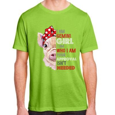 I Am Gemini Who Loves Pigs Star Sign Zodiac Gift Adult ChromaSoft Performance T-Shirt