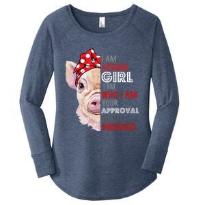 I Am Gemini Who Loves Pigs Star Sign Zodiac Gift Women's Perfect Tri Tunic Long Sleeve Shirt