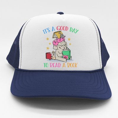 Its A Good Day To Read Bookworm Librarian Book Lover Gift Trucker Hat