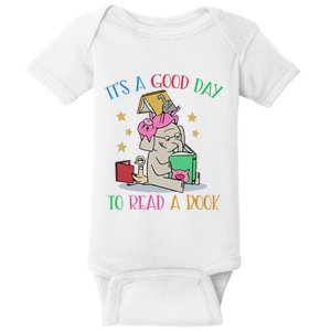 Its A Good Day To Read Bookworm Librarian Book Lover Gift Baby Bodysuit