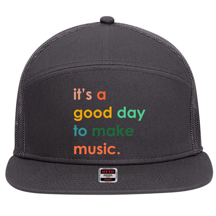 It's A Good Day To Make Music 7 Panel Mesh Trucker Snapback Hat
