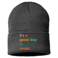 It's A Good Day To Make Music Sustainable Knit Beanie