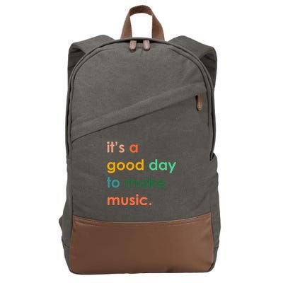 It's A Good Day To Make Music Cotton Canvas Backpack