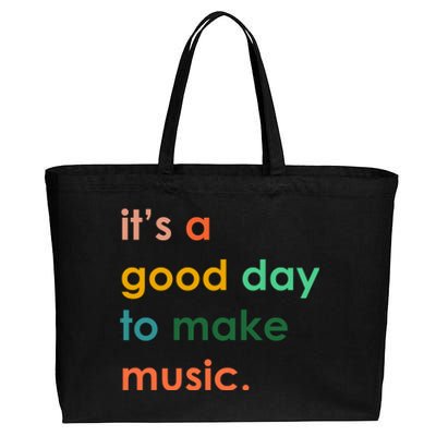 It's A Good Day To Make Music Cotton Canvas Jumbo Tote