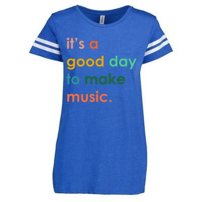 It's A Good Day To Make Music Enza Ladies Jersey Football T-Shirt