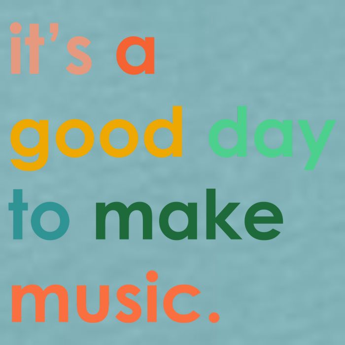 It's A Good Day To Make Music Sueded Cloud Jersey T-Shirt