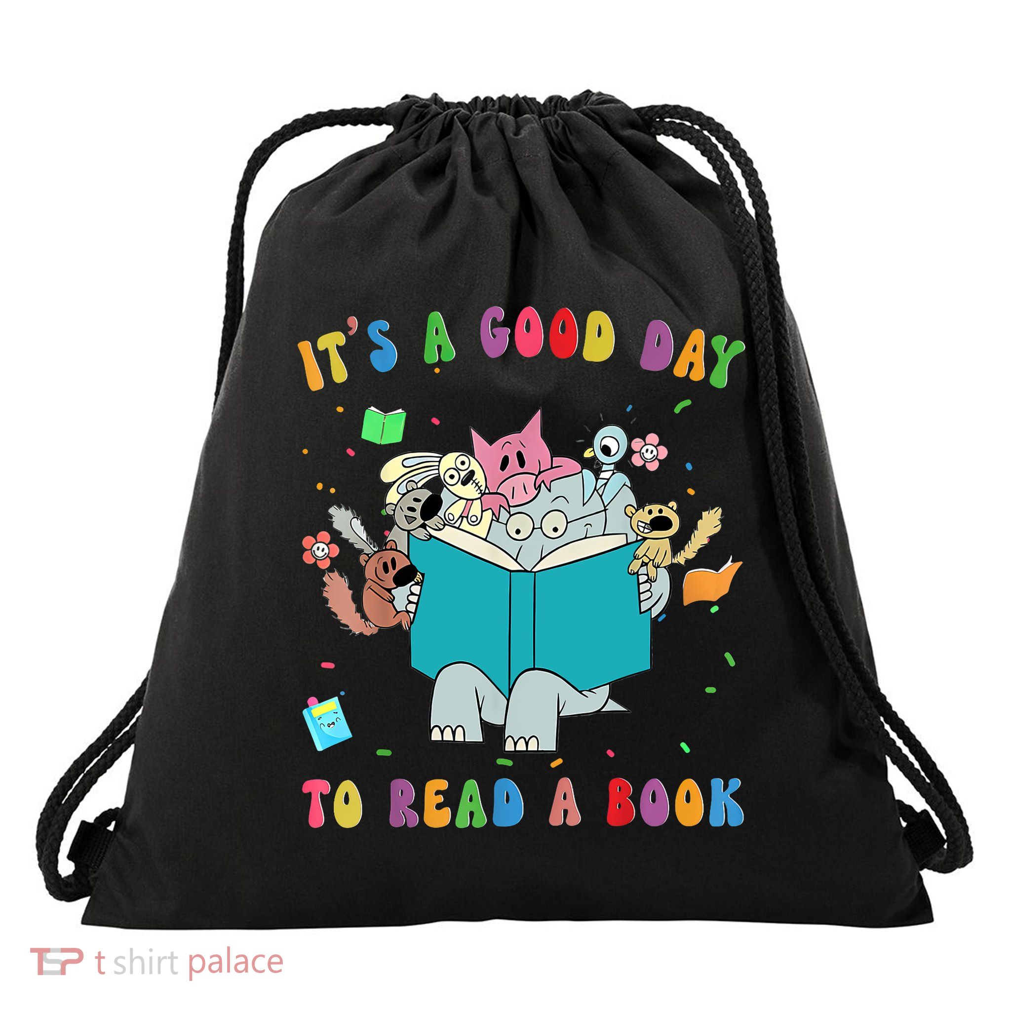 Its A Good Day To Read Book Across America Boys Girls Kids   Drawstring Bag
