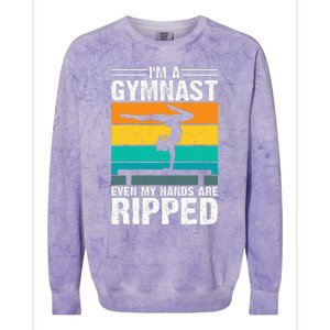 IM A Gymnast Even My Hands Are Ripped Colorblast Crewneck Sweatshirt