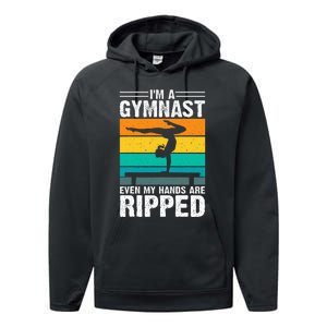 IM A Gymnast Even My Hands Are Ripped Performance Fleece Hoodie