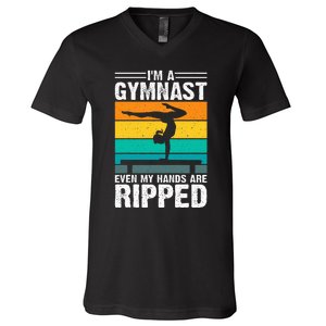 IM A Gymnast Even My Hands Are Ripped V-Neck T-Shirt