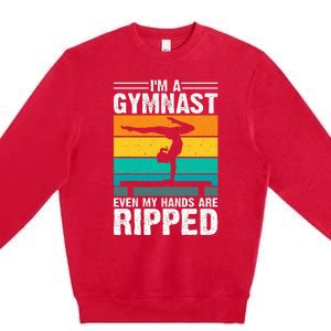 IM A Gymnast Even My Hands Are Ripped Premium Crewneck Sweatshirt