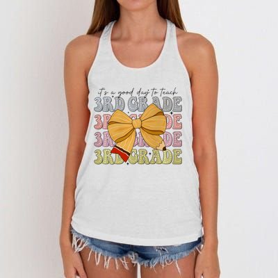 ItS A Good To Teach 3rd Grade Women's Knotted Racerback Tank