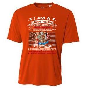 I'm A Grumpy Old Veteran I Sacrificed And Served Don't Regret Gift Cooling Performance Crew T-Shirt