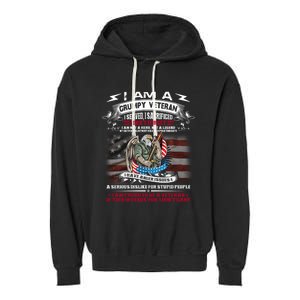 I'm A Grumpy Old Veteran I Sacrificed And Served Don't Regret Gift Garment-Dyed Fleece Hoodie