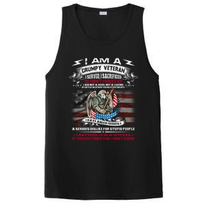 I'm A Grumpy Old Veteran I Sacrificed And Served Don't Regret Gift PosiCharge Competitor Tank