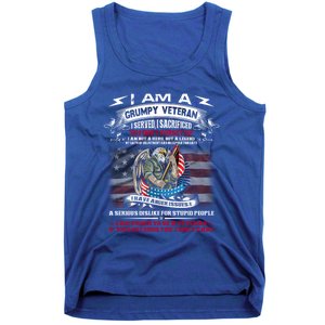 I'm A Grumpy Old Veteran I Sacrificed And Served Don't Regret Gift Tank Top