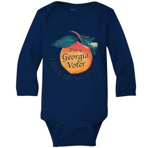 IM A Georgia Voter I Secured My Vote For Kamala Harris Baby Long Sleeve Bodysuit