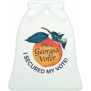 IM A Georgia Voter I Secured My Vote For Kamala Harris Ceramic Bell Ornament