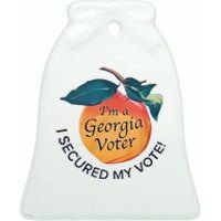 IM A Georgia Voter I Secured My Vote For Kamala Harris Ceramic Bell Ornament