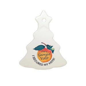 IM A Georgia Voter I Secured My Vote For Kamala Harris Ceramic Tree Ornament