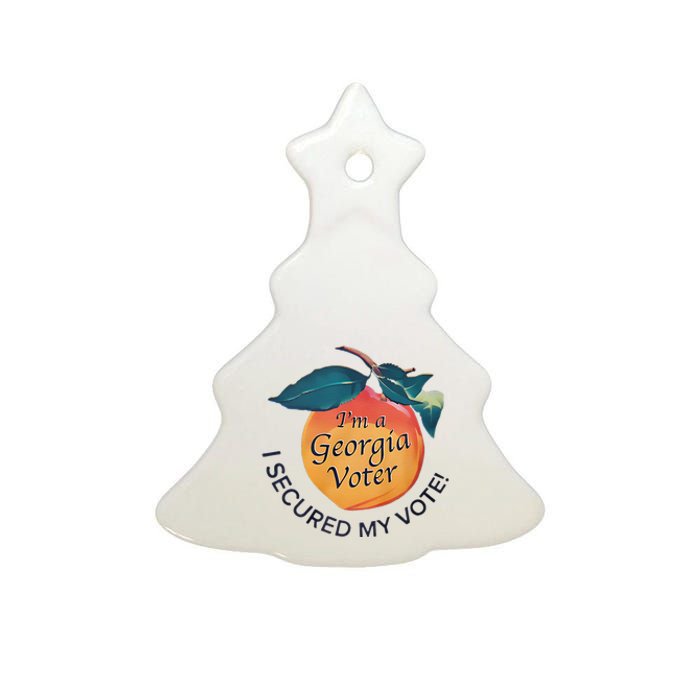 IM A Georgia Voter I Secured My Vote For Kamala Harris Ceramic Tree Ornament