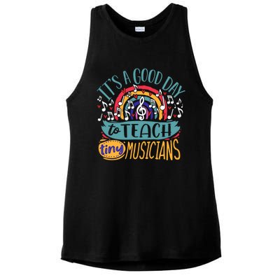 It's A Good Day To Teach Tiny Musicians Music Teacher Gift Ladies PosiCharge Tri-Blend Wicking Tank