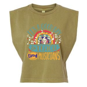 It's A Good Day To Teach Tiny Musicians Music Teacher Gift Garment-Dyed Women's Muscle Tee