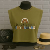 It's A Good Day To Teach Tiny Humans Gift For Teacher Garment-Dyed Women's Muscle Tee