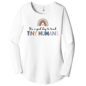 It's A Good Day To Teach Tiny Humans Gift For Teacher Women's Perfect Tri Tunic Long Sleeve Shirt