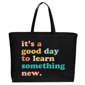 It's A Good Day To Learn Something New Retro Back To School Cotton Canvas Jumbo Tote