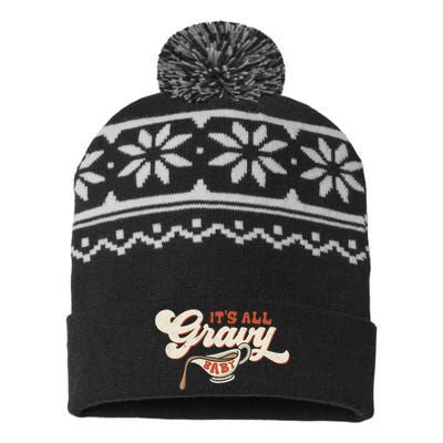 Its All Gravy Thanksgiving USA-Made Snowflake Beanie