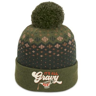 Its All Gravy Thanksgiving The Baniff Cuffed Pom Beanie