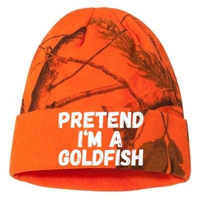 Im A Goldfish Pretend Im A Goldfish Costume Funny Halloween Costume Kati Licensed 12" Camo Beanie