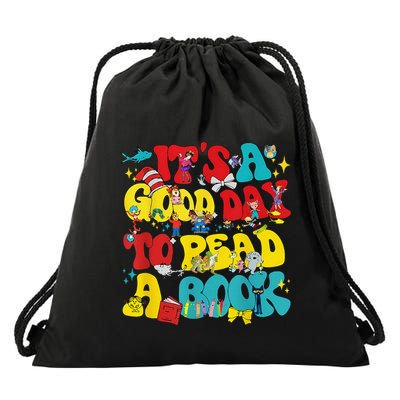 Its A Good Day To Read Book Across America Drawstring Bag