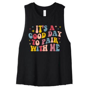 Its A Good Day To Pair With Me Aba Therapy Women's Racerback Cropped Tank