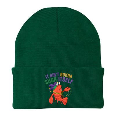 It Aint Gonna Suck Itself Crawfish Mardi Gras Funny Knit Cap Winter Beanie