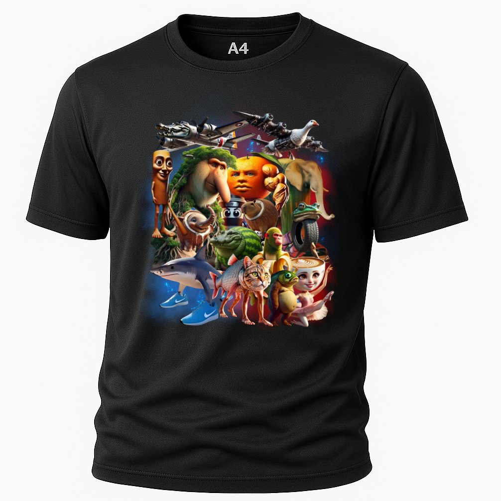 Italian-Brainrot AI Generated Animals Gen Z Cooling Performance Crew T-Shirt
