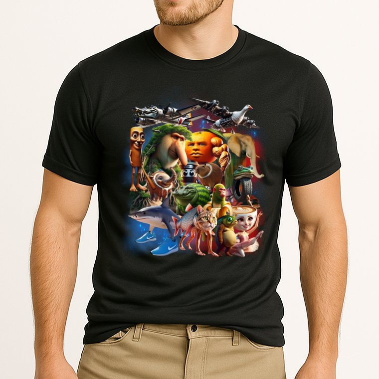 Italian-Brainrot AI Generated Animals Gen Z Cooling Performance Crew T-Shirt