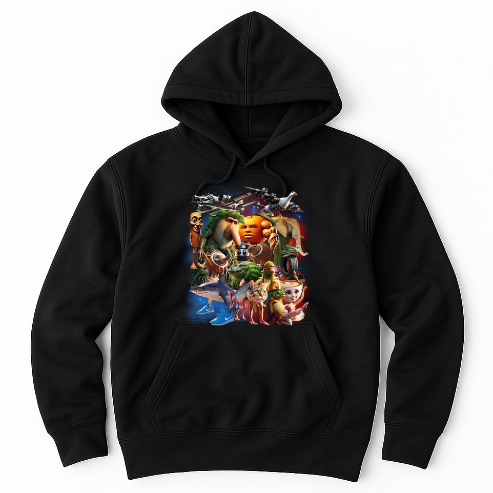 Italian-Brainrot AI Generated Animals Gen Z Hoodie