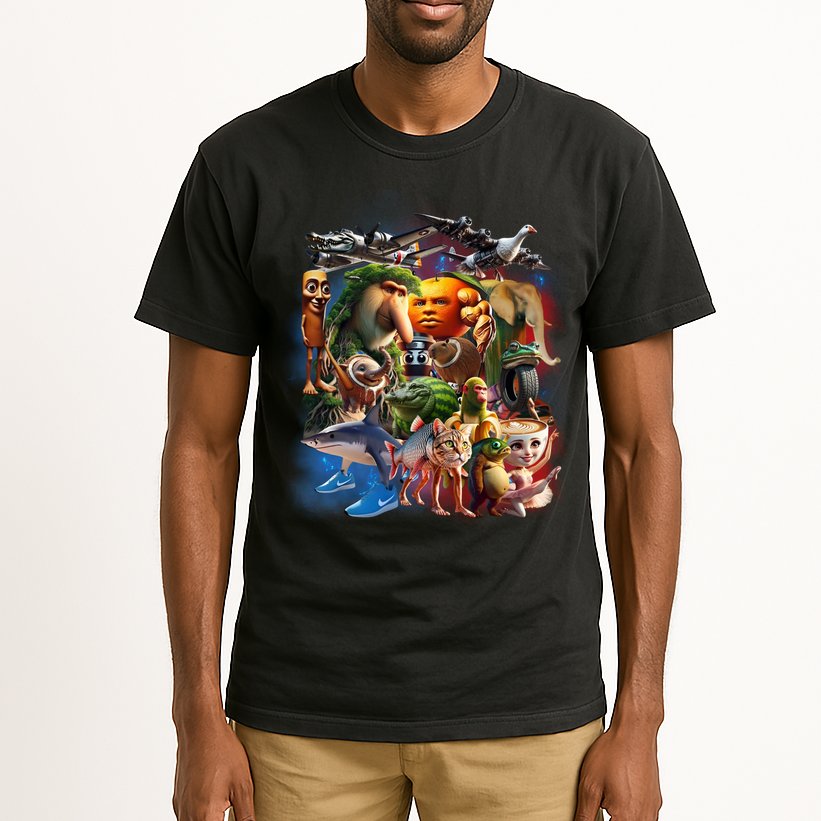 Italian-Brainrot AI Generated Animals Gen Z Tall T-Shirt