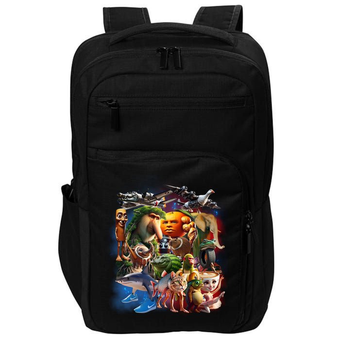 Italian-Brainrot AI Generated Animals Gen Z Impact Tech Backpack