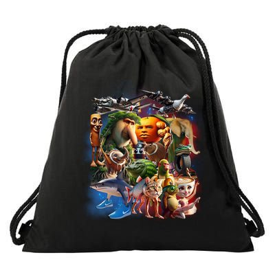 Italian-Brainrot AI Generated Animals Gen Z Drawstring Bag