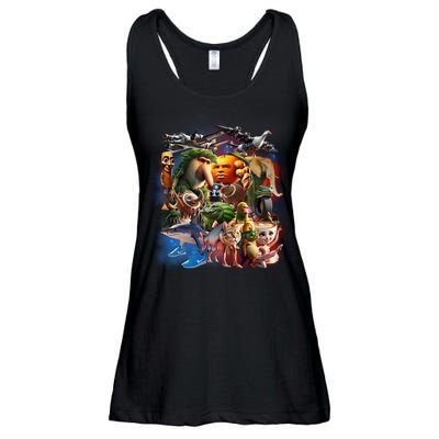 Italian-Brainrot AI Generated Animals Gen Z Ladies Essential Flowy Tank