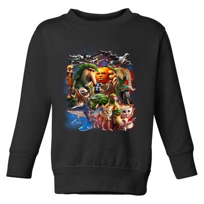 Italian-Brainrot AI Generated Animals Gen Z Toddler Sweatshirt