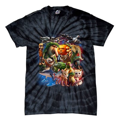 Italian-Brainrot AI Generated Animals Gen Z Tie-Dye T-Shirt