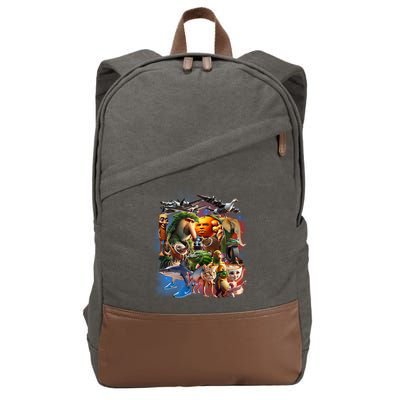 Italian-Brainrot AI Generated Animals Gen Z Cotton Canvas Backpack