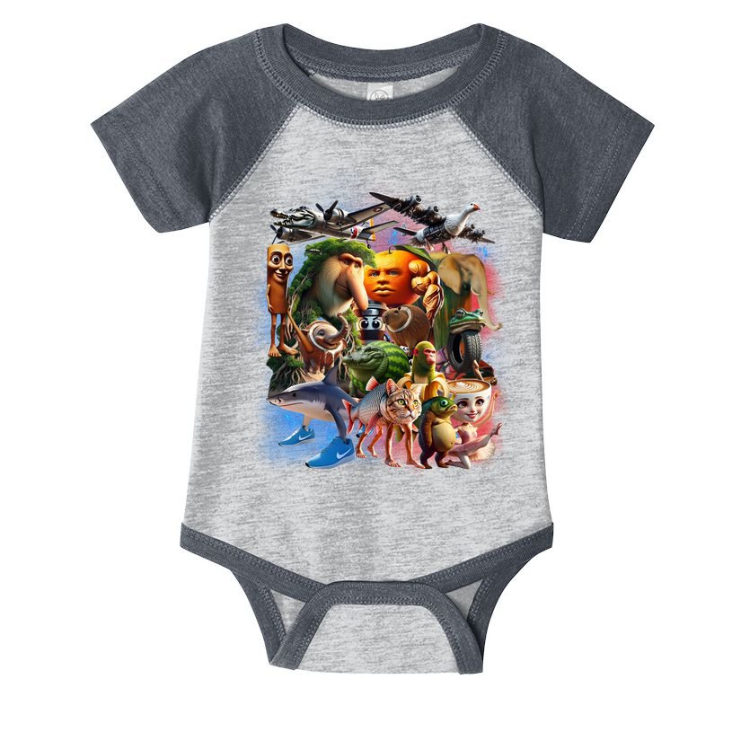 Italian-Brainrot AI Generated Animals Gen Z Infant Baby Jersey Bodysuit
